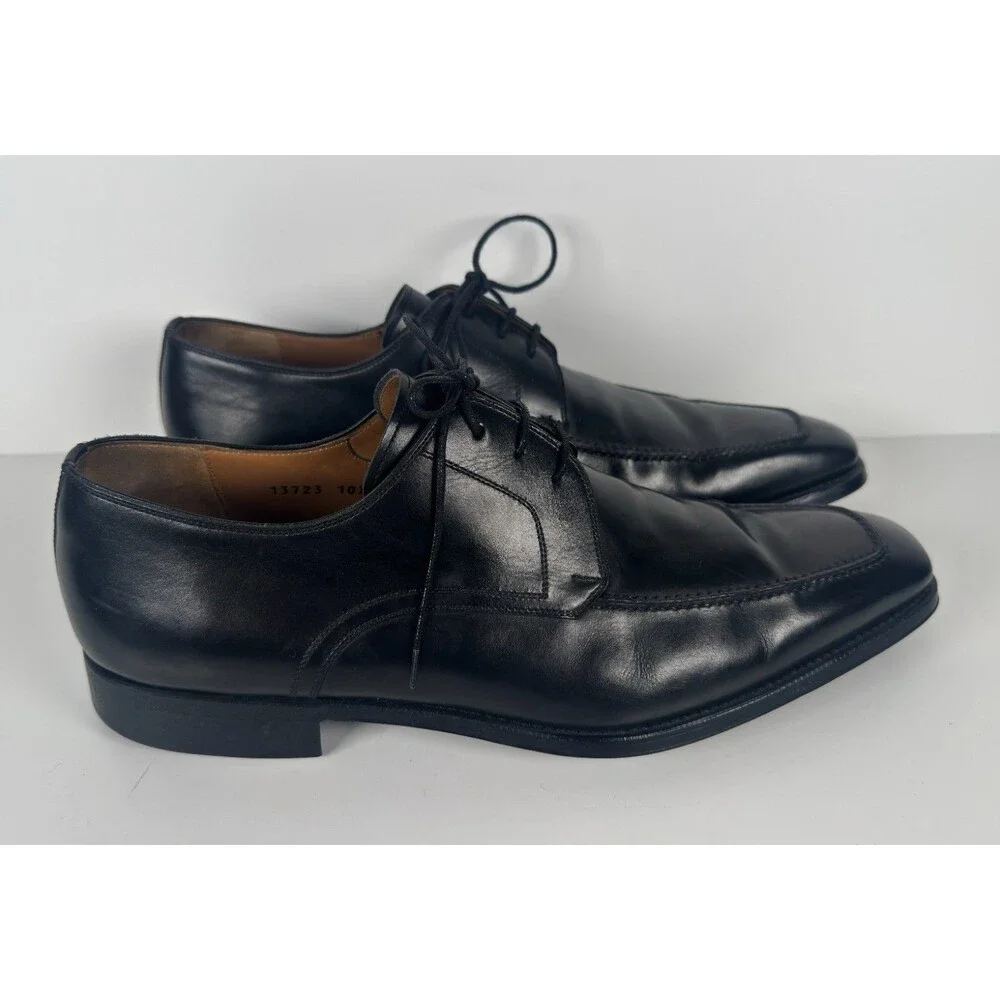 Magnanni Black Leather Men's Square Toe Oxford Dress Shoes SZ 10.5 13273